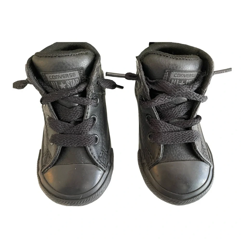 Converse All Star Black Mid Street Sneakers Baby Size 5